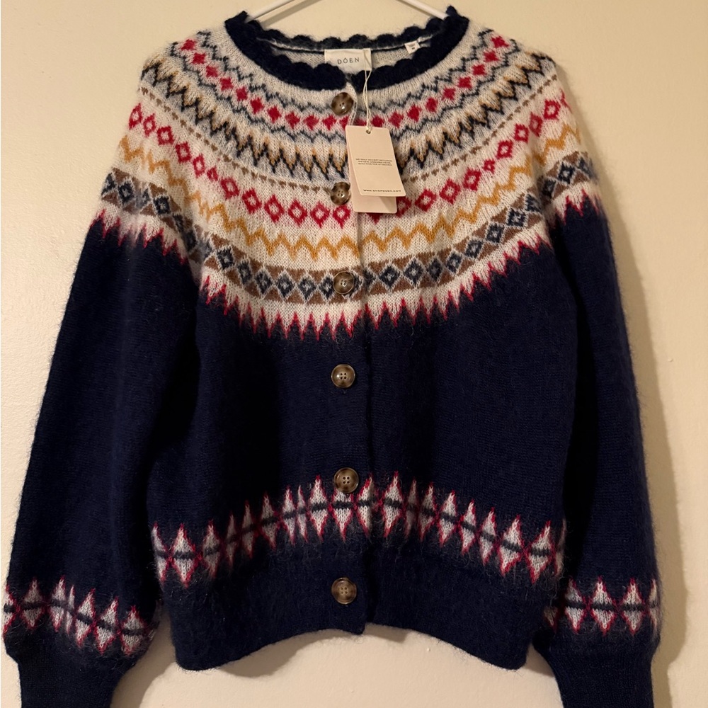 Doen Multicolor Patterned Cardigan - image 12